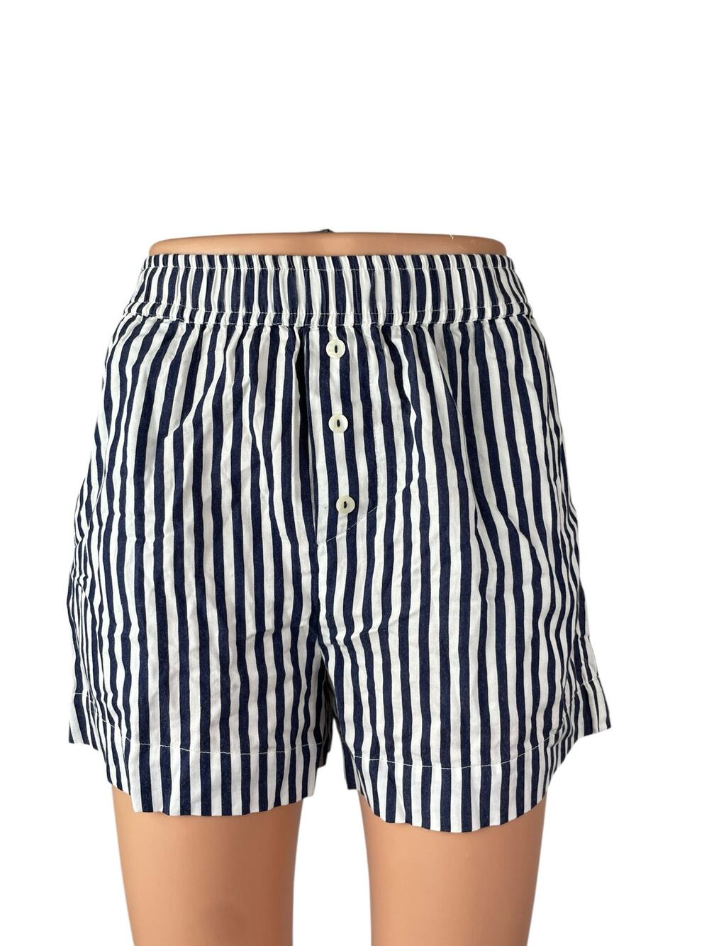 NEW Anthropologie Wren Women's Stripe Yoga Athletic Activewear Boxer Short XXS